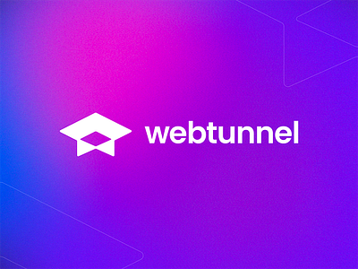 Webtunnel – Logo Design blue branding design flat geometrical gradient logo mesh minimal minimalism minimalist pink tunnel