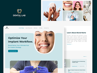 Dental lab dentist graphic design lab landing ui