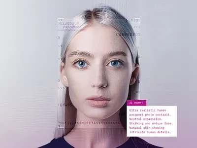 2025 Fraud Report Cover Image - AI-Generated adobe firefly adobe photoshop ai generated artificial intelligence biometrics branding cyber crime deepfakes facial biometrics fraud fraud report graphic design identity fraud intense eyes minimal onfido photo realistic ai photography portrait striking face