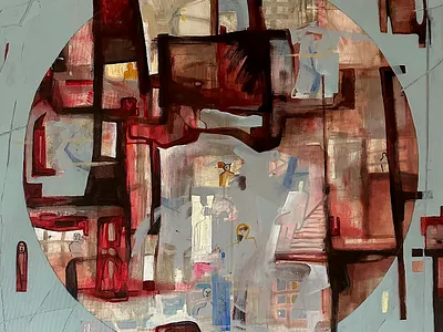 Strom ....., akryl na plátně, 90 x 90 cm, 2025