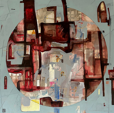 Strom ....., akryl na plátně, 90 x 90 cm, 2025