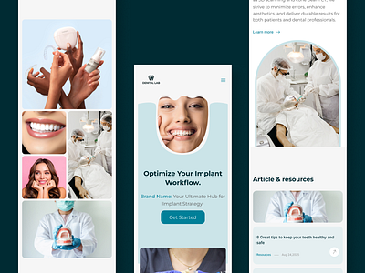 Mobile Dental Lab App dental graphic design lab landing mobile responsive ui