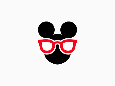 Dr. Mouse black branding design glasses graphic design icon logo mice mickey mouse vector