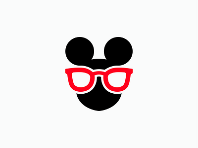 Dr. Mouse black branding design glasses graphic design icon logo mice mickey mouse vector