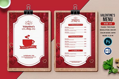 Valentines Party Menu Flyer advertising business cafe colorful creative drink fast food fast food menu food food menu food menu flyer hamburger meat menu ms word photoshop template restaurant restaurant menu valentines food menu flyer valentines food menu.