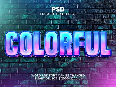 Colorful New Trendy 3D Editable Text Effect Design Template 2025 trend 3d editable photoshop 3d typography effect cartoon text colorful design fun text funny text graphic design graphic design trend intro text logo text mockup text neon design new trendy design pink typography design text effect template typeface