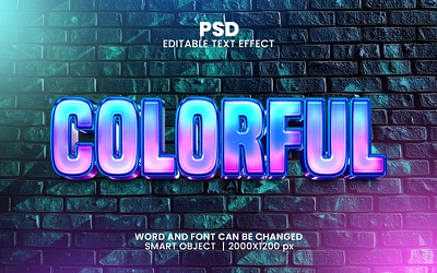 Colorful New Trendy 3D Editable Text Effect Design Template 2025 trend 3d editable photoshop 3d typography effect cartoon text colorful design fun text funny text graphic design graphic design trend intro text logo text mockup text neon design new trendy design pink typography design text effect template typeface