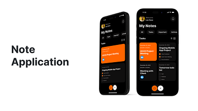 Note Application branding design figma note ui uiux