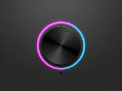 Knob Experiment control experiment glow knob light metal photoshop shadow ui volume