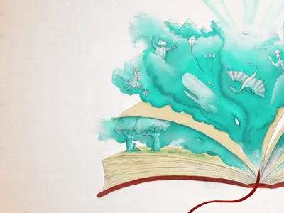 Adventuring adventure books cowboy dragon illustration mountain robot story tree whale witch