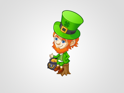 Leprechaun game isometric leprechaun npc vector