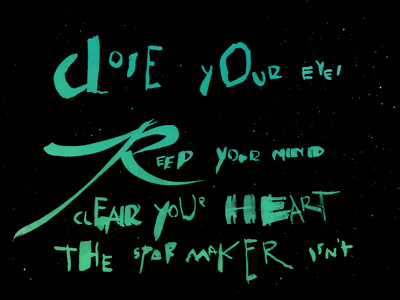 Keep draw hand india ink lettering negative