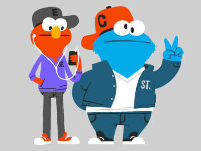 The Street apparel illustration sesame street