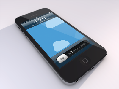 iPhone 5 template preview 3d app background depth of field display iphone 5 presentation render template white