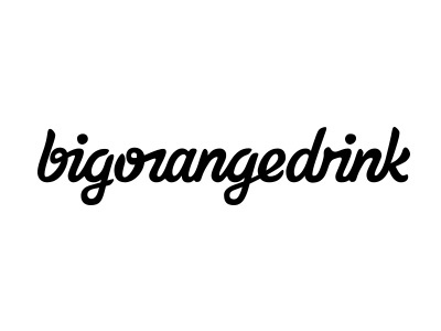 Big Orange Drink critique logo script type typography