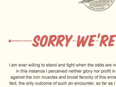 Holding Page global7 hosting old retro texture