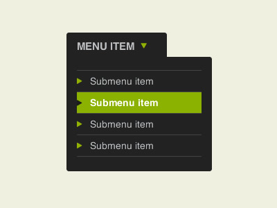 Simple Menu design fireworks freebie menu navigation