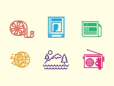 Few Icons book cinema film icon internet magazine movie newpaper outdoor radio