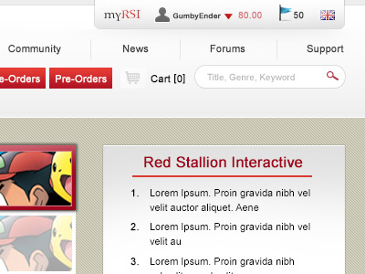 Red Stalion Gaming Concept clean design gaming white