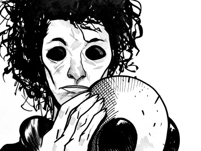 A Super A Day 97 - Black + White character design comic illustration portraits