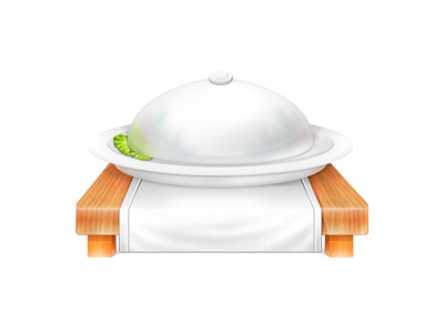 Food icon dish food table wood