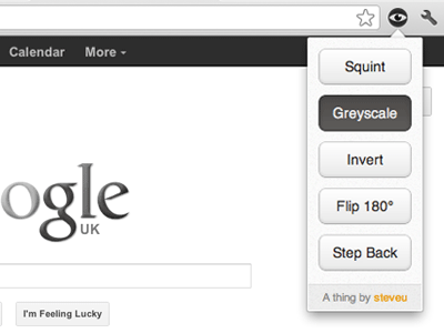 Squinty - Chrome Extension browser buttons chrome css gray grey interface ui