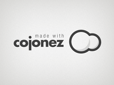 Cojonez (made with) balls logo vector