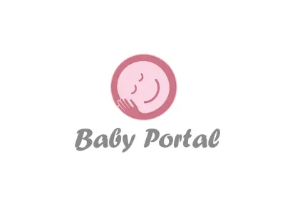 Baby Portal Pregnancy baby brand branding communication agency hand logo design logo designer pavel surovy pregnancy smile symbol woman