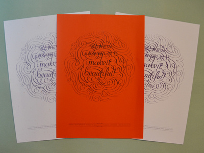 Screw Legibility Riso Prints beautiful calligraphy chris mizen riso print risograph typography