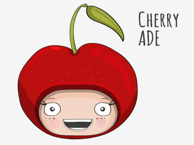 Cherry Ade character food vector
