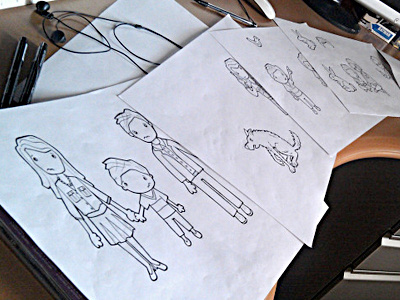 Illustration - WIP cartoon characters illustration people story