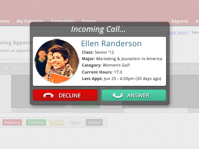 Someone is callin' you... again app ui phone phonecall ui ux