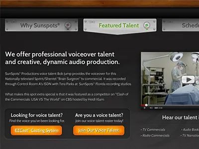Sunspots Body Section design web webdesign
