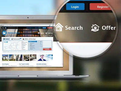 Real Estate portal branding search web design