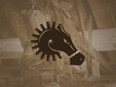 Horse + Spur boot cowboy horse icon mark spur western work