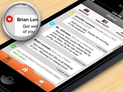 Social Feed app design feed interface ios iphone social ui