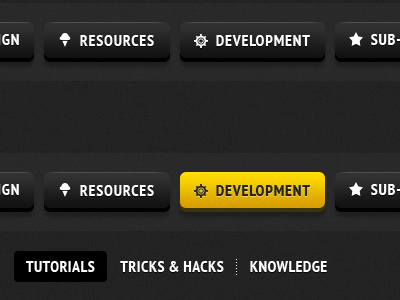 Proj Next 3d beveled buttons marlink navigation
