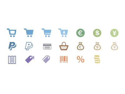 finance glyphs 32px colored finance glyphs icons