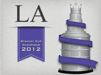 Crowned banner crown hockey kings la los angeles stanley cup