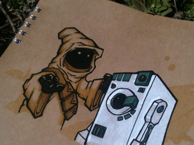 Jawa Summer Sale dawanda drawing droid illustration jawa r2d2 star wars starwars