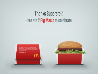 2 Big Mac's to celebrate! big mac bigmac burger hamburger intro invite justren mcdonalds player supersteil