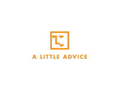 A Little Advice a little advice advice face identity little logo minimal orange white