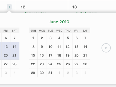 Vacation app - entry app calendar minimalist simple ui vacation web