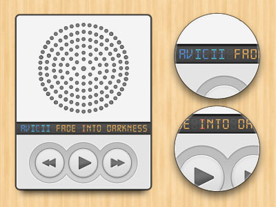 Speaker Player bored minimal music player speaker ui wood grain