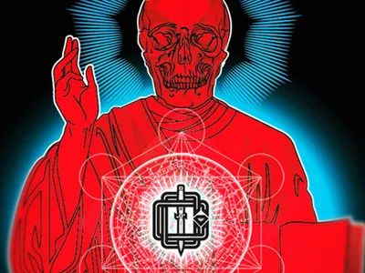 The Prophet cutthroat cavalier gospel truth illustration keep it cutthroat kickstarter prophet red devil sacred geometry salt lake city skull the good word