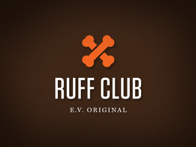 Ruff Club Logo bones branding club dog logo social