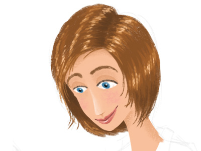 Head of a Woman character design illustration ipad painting woman