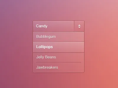 Dropdown candy dropdown free lollipops psd