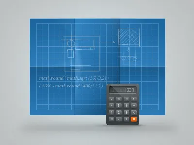 Blueprint with calculator 1337 blueprint calculator math supersteil