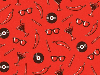 Pattern for package cocktail glasses pattern pepper vinyl